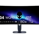Alienware 34 Curved Gaming Monitor – AW3425DWM – 34-inch WQHD 180Hz 1ms Display, 1500R, AMD FreeSync Premium, VESA AdaptiveSync.